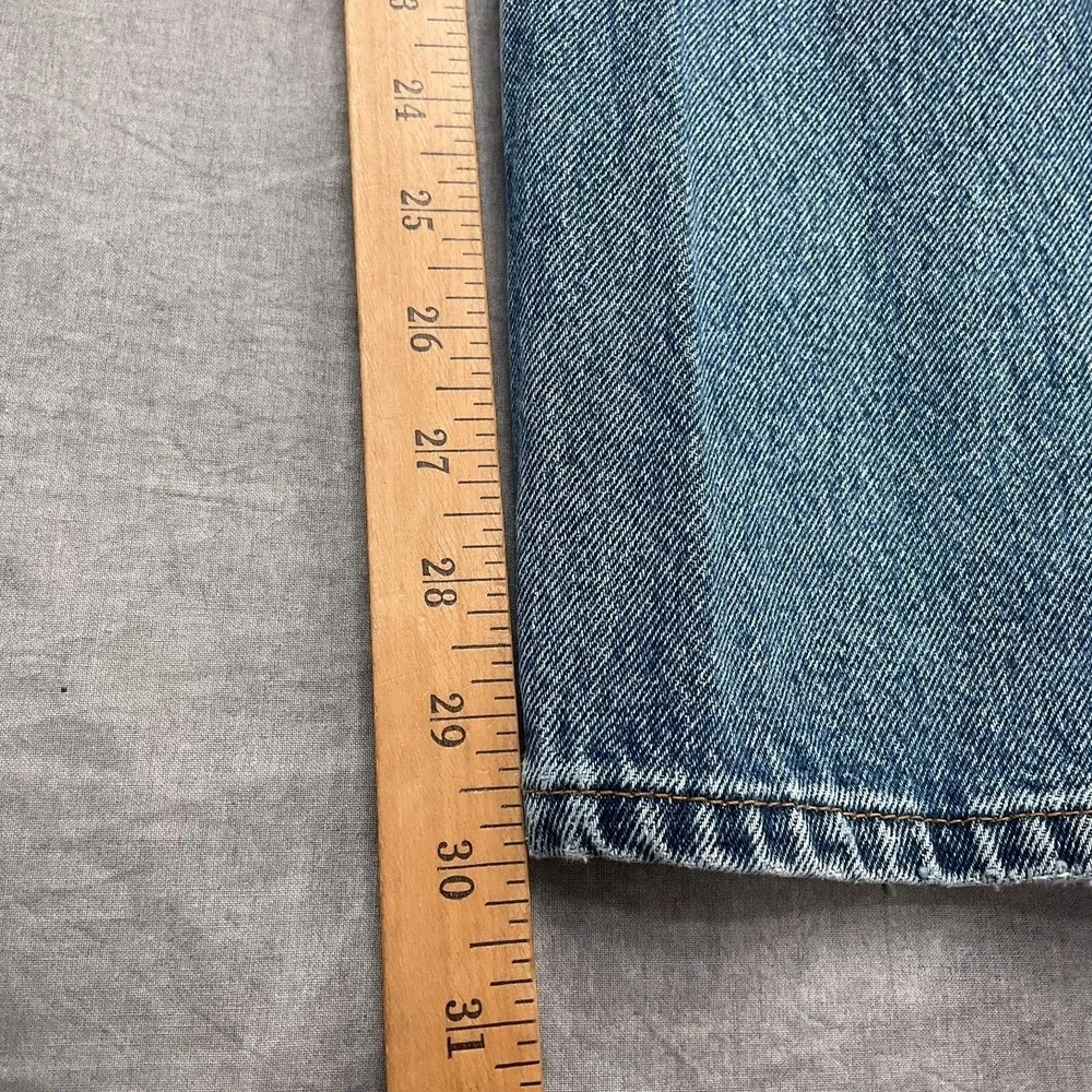Levis 550 Jeans Men 34W 30L Blue Fade Relaxed Black Bat Wing‎ Flaws VTG USA